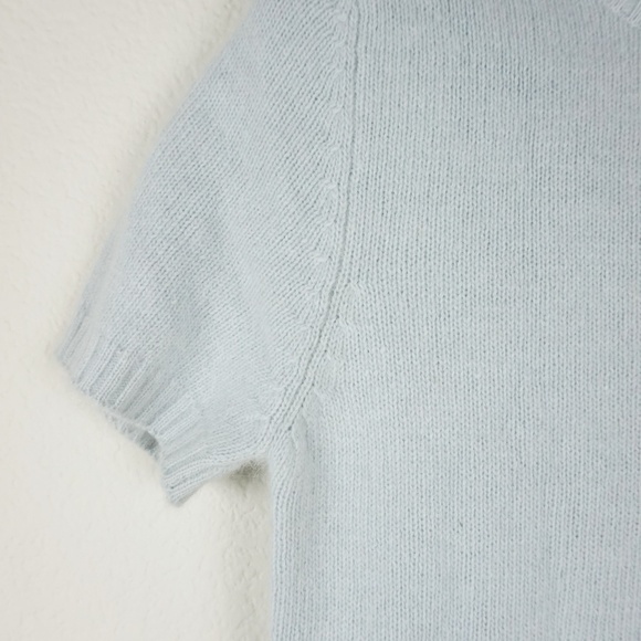 Ny &Co light blue fuzzy wool short sleeve sweater - Picture 8 of 8